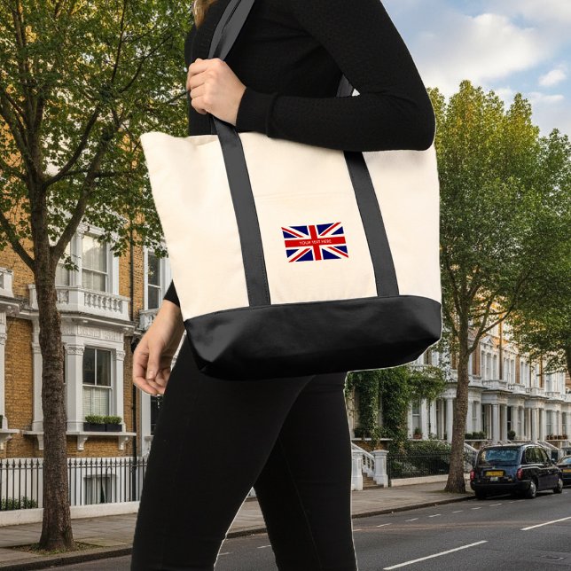British Union Jack flag custom impulse Tote Bag (union jack tote bag)