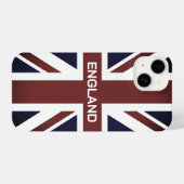 British Union Jack flag custom name iPhone 14 Case (Back Horizontal)