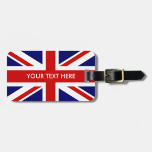 British Union Jack flag custom travel luggage tags