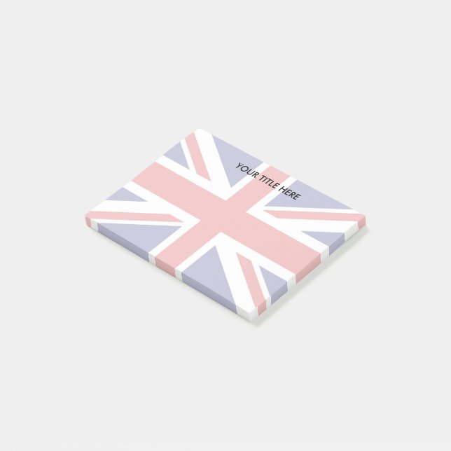 British Union Jack flag design Personalised Post-it Notes (Angled)