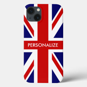 British Union Jack flag English pride personalised iPhone 13 Case