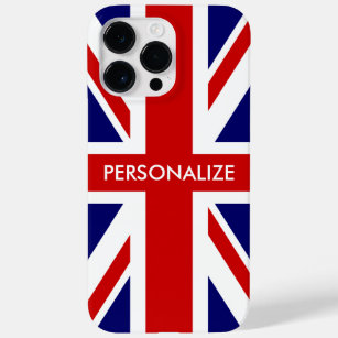 British Union Jack flag English pride personalised Case-Mate iPhone 14 Pro Max Case