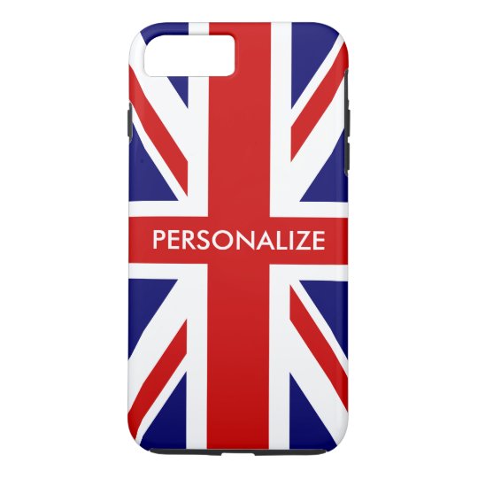 British Union Jack flag English pride personalised iPhone 8 Plus/7 Plus Case