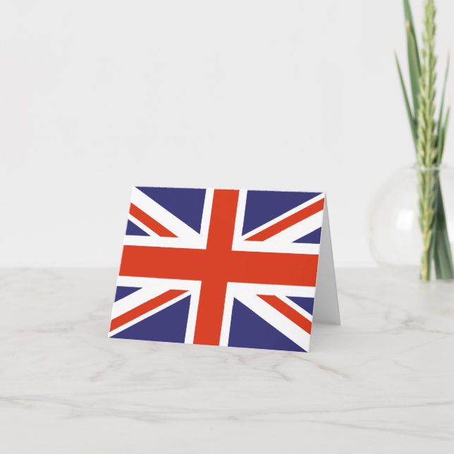 British Union Jack Flag Note Cards (Front)