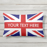 British Union Jack flag outdoor throw pillows