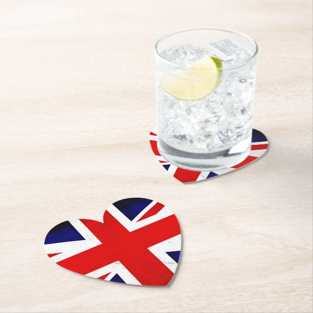 British Union Jack Flag Paper Coaster (Insitu)
