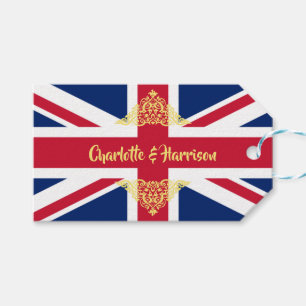 British Union Jack Flag Patriotic Wedding Gift Tags