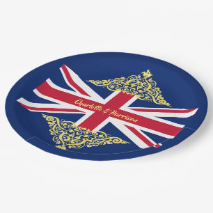 British Union Jack Flag Patriotic Wedding Paper Pl Paper Plate