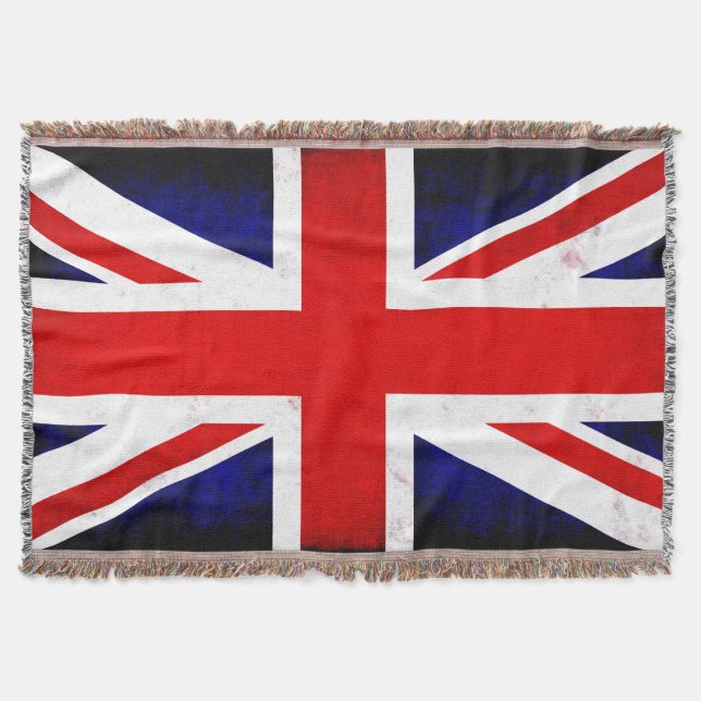 British Union Jack Flag Throw Blanket (Front)
