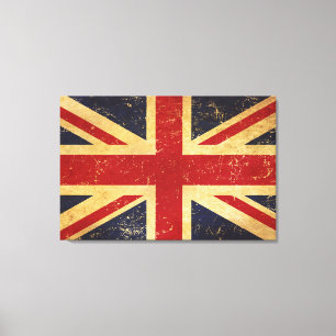 British Union Jack Flag Vintage Canvas Print