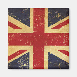 British Union Jack Flag Vintage Grunge Magnet