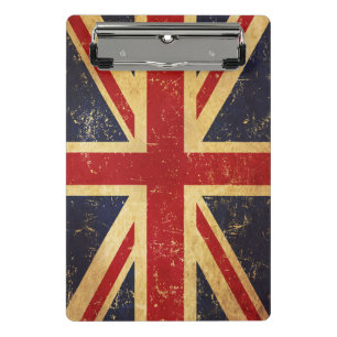 British Union Jack Flag Vintage Mini Clipboard