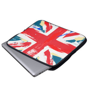 British Union Jack Flag Vintage Worn Laptop Sleeve