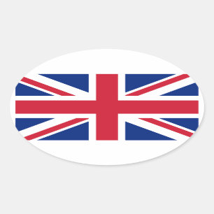 British Union Jack Oval Sticker