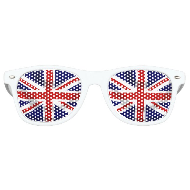 British Union Jack  UK Flag Retro Sunglasses (Front)