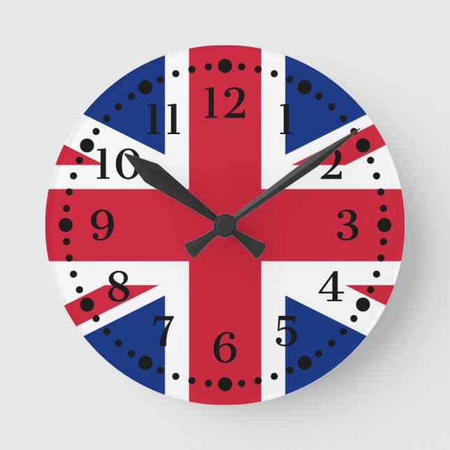 British Union Jack Wall Clock (Front)