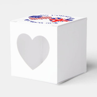 British USA Heart Flags Country Heritage Favour Box