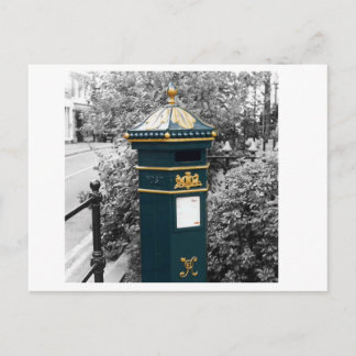 British Victorian pillar box - 1866 Postcard