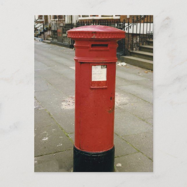 British Victorian Pillar Box Postcard (Front)