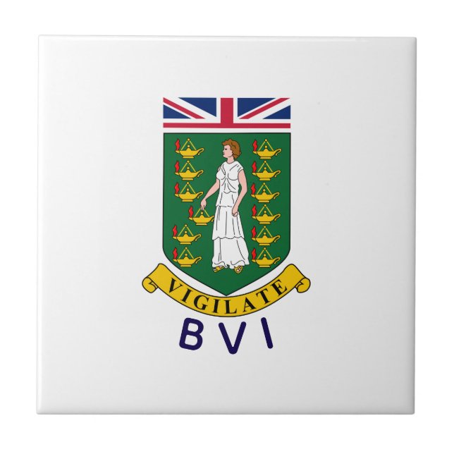 British Virgin Islands Ceramic Tile (Front)