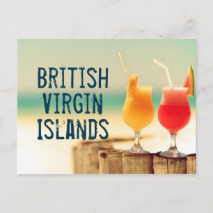 British Virgin Islands cocktails Postcard