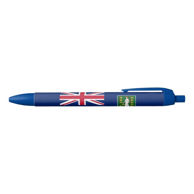 British Virgin Islands Flag Blue Ink Pen (Top)