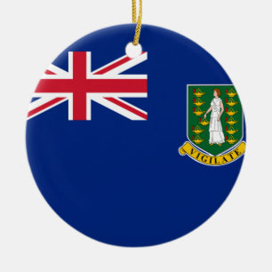 British Virgin Islands flag Ceramic Ornament