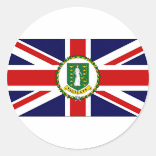 British Virgin Islands Flag Classic Round Sticker