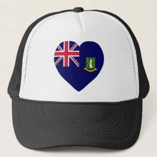 British Virgin Islands Flag Heart Trucker Hat