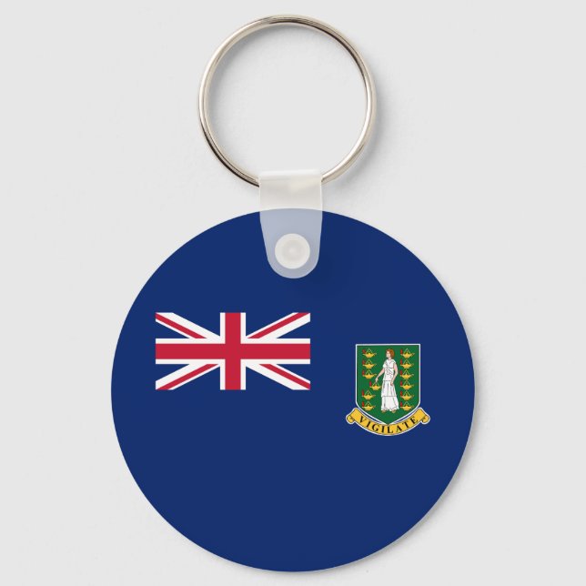 British Virgin Islands Flag Key Ring (Front)