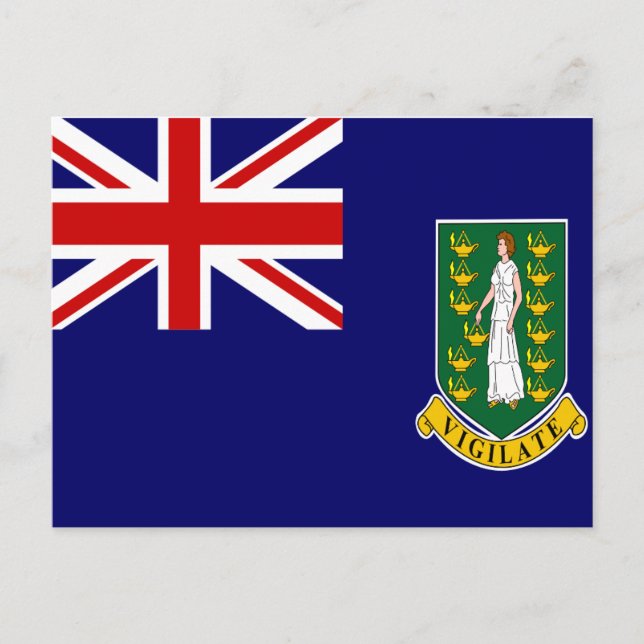 British Virgin Islands flag Postcard (Front)