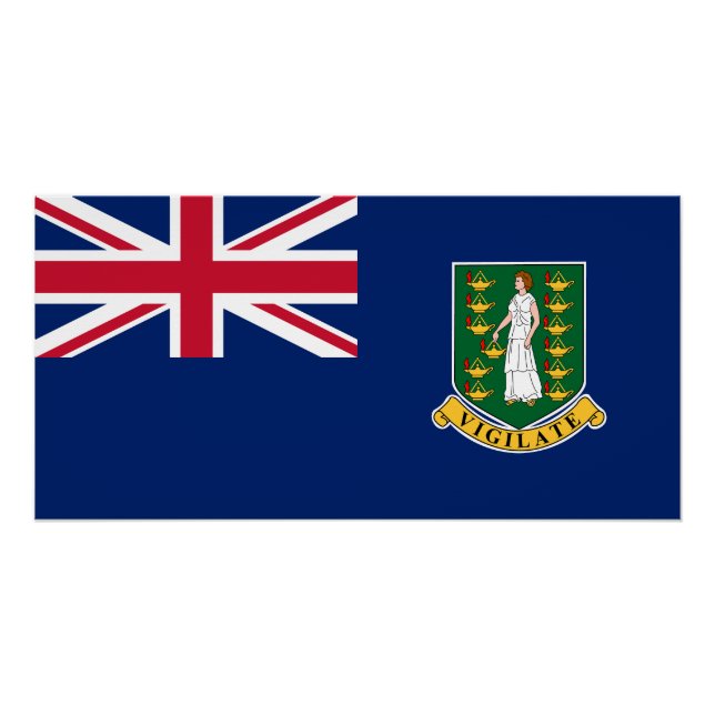 British Virgin Islands Flag Poster (Front)