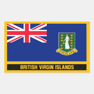British Virgin Islands Flag Rectangular Sticker