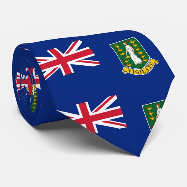 British Virgin Islands flag Tie (Rolled)