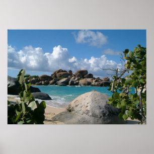 British Virgin Islands, Gorda, The Baths Beach Poster