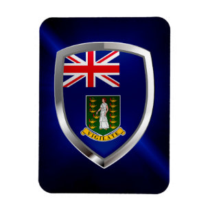 British Virgin Islands Mettalic Emblem Magnet