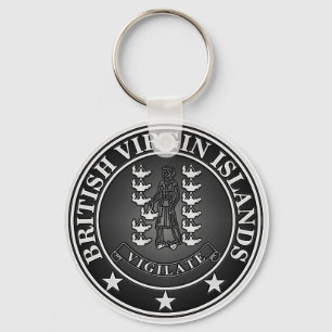 British Virgin Islands  Round Emblem Key Ring