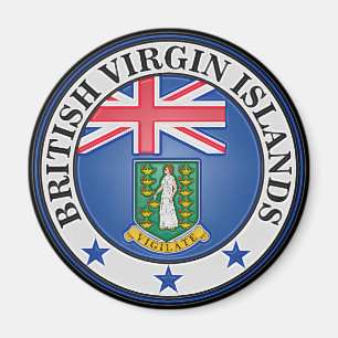British Virgin Islands Round Emblem Magnet