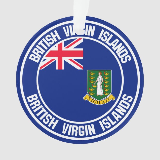 British Virgin Islands Round Emblem Ornament (Front)