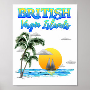 British Virgin Islands Sailing Poster
