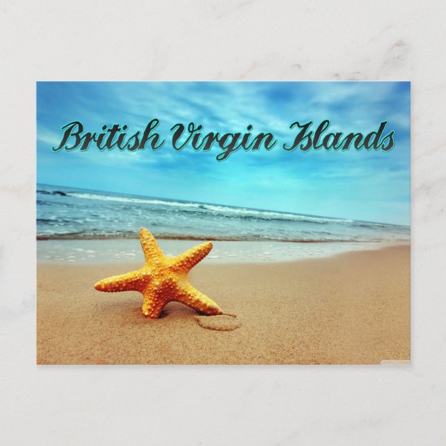 British Virgin Islands starfish Postcard (Front)