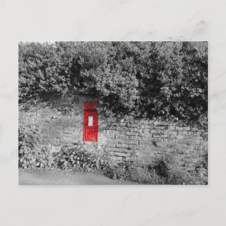 British wall letter box postcard