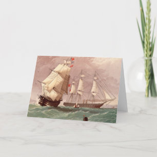 British warship HMS Warrior Card