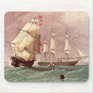 British warship HMS Warrior Mouse Pad