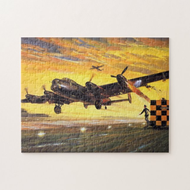British WWII Bomber Airplane taking off Jigsaw Puzzle (Horizontal)