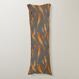 British Yorkshire Canary Grey Background Body Cushion
