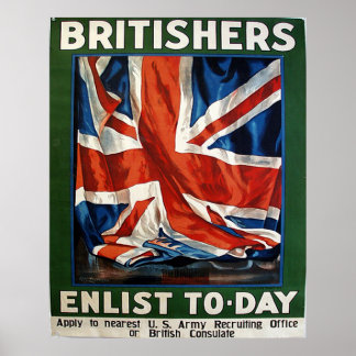 Britishers Enlist Today Poster