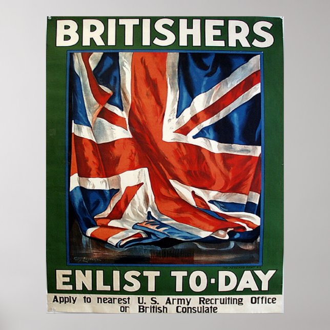 Britishers Enlist Today Poster (Front)