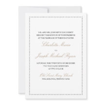Britney: Classic Wedding Invitation (Black border)