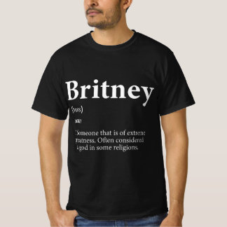 Britney Costume Cute Definition Personalised Name  T-Shirt
